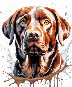 Cool Funny Chocolate Lab Diamond Painting