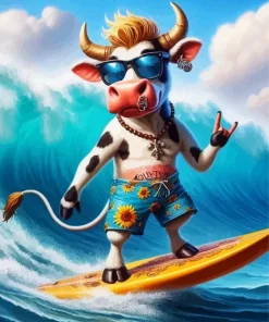 Cool Funny Cow Diamond Painting