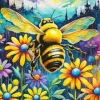 Folk Art Bee Diamond Painting