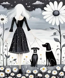 Folk Art Dog Diamond Painting