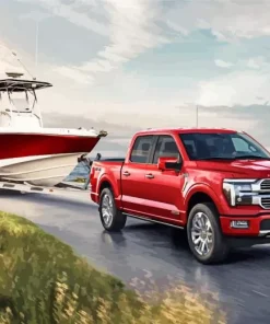 Ford Pickup Red Diamond Painting