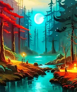 Forest River Art Diamond Painting