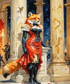 Fox Female Art Diamond Painting