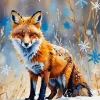Fox In Snow Diamond Painting