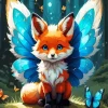Fox With Butterfly Wings Diamond Painting