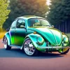 Green Bug Car Diamond Painting