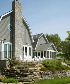 Grey House Diamond Painting