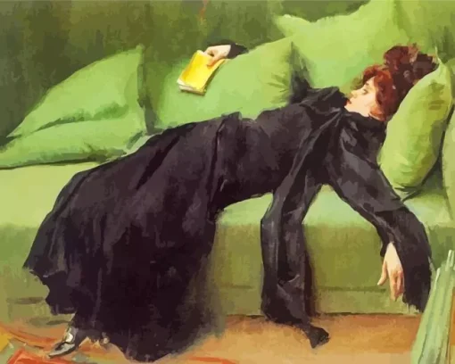 Joven Decadente By Ramon Casas Diamond Painting