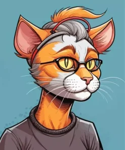 Nerd Cat Diamond Painting