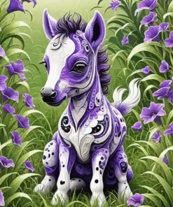 Purple Foal Art Diamond Painting