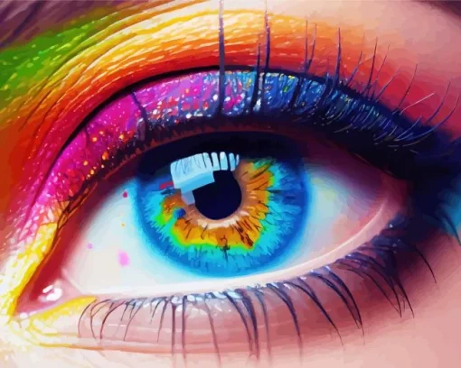 Rainbow Eye Diamond Painting