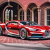 Red Bugatti Car Diamond Painting