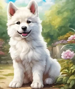 White German Shepherd Diamond Painting