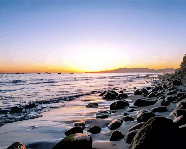 Sunset Over Butterfly Beach Diamond By Numbers Sunset Over Butterfly Beach Diamond Painting