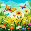 Butterflies Landscape Diamond Painting