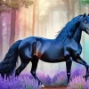 Friesian Black Animal Diamond Painting