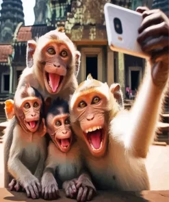 Funny Monkeys Art Diamond Painting