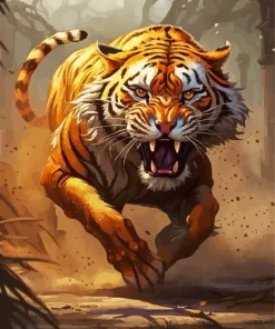 Furious Tiger Art Diamond Painting