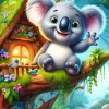 Happy Funny Koala Diamond Painting