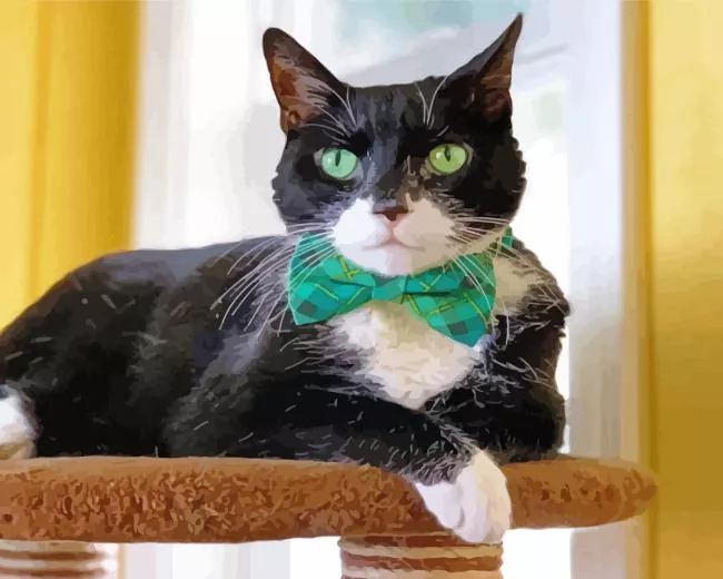 kitten with bowtie Diamond By Numbers Kitten With Bowtie Diamond Painting