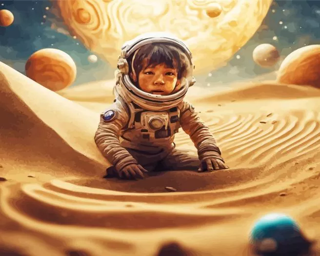 little astronaut Diamond Paintings Little Astronaut Diamond Painting