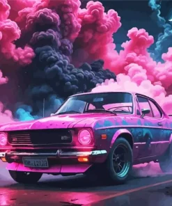 Pink Car Diamond Painting