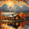 Autumn Cabin Diamond Painting
