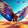 Butterflies And Eagle Diamond Painting