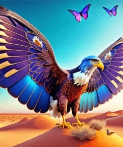 Butterflies And Eagle Diamond Painting