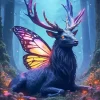 Fantasy Butterfly Deer Diamond Painting
