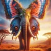 Fantasy Butterfly Elephant Diamond Painting