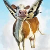 Flying Butterfly Cow Diamond Painting