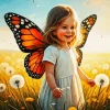 Little Butterfly Girl Diamond Painting