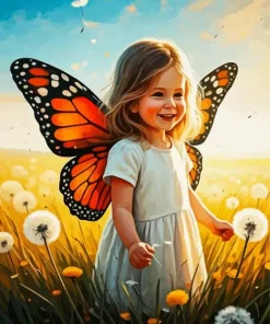 Little Butterfly Girl Diamond Painting