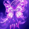 Neon Butterfly Dream Catcher Diamond Painting