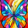 Stained Glass Colorful Butterfly Diamond Painting