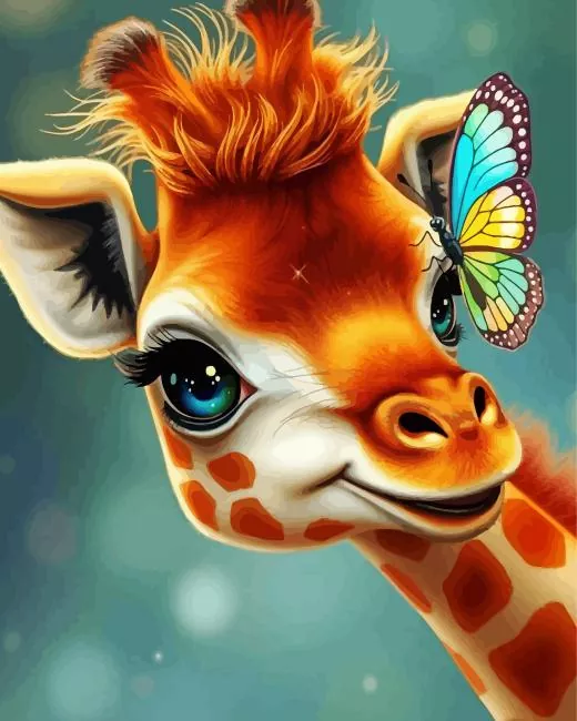 butterfly giraffe Diamond Paints Butterfly Giraffe Diamond Painting