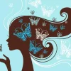 Butterfly Girl Silhouette Diamond Painting