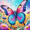 Butterfly In A Field Diamond Painting