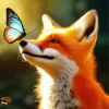 Butterfly On Fox Nose Diamond Painting