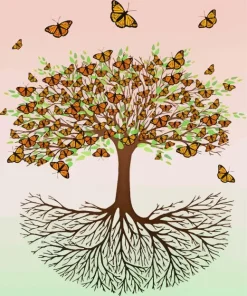 Butterfly Tree Diamond Painting