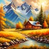 Cabin In Fall Diamond Painting