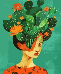 Cactus Girl Diamond Painting