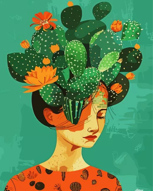 cactus girl Diamond Paintings Cactus Girl Diamond Painting
