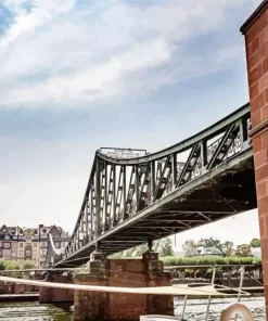 Frankfurt Iron Footbridge Diamond Painting