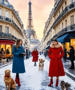 Friends In Paris Diamond Painting