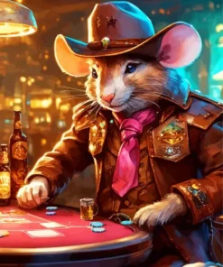 Gambler Mouse Diamond Painting