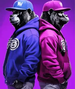 Gangsta Monkeys Art Diamond Painting