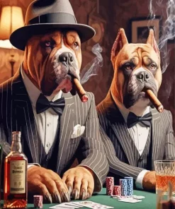 Gangster Dogs Diamond Painting