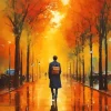 Gentleman In Rainy Day Diamond Painting